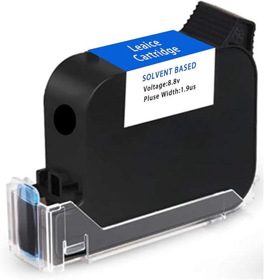 Original 42ml Black Quick Dry Solvent Ink Cartridge Replacement for 1 inch/25.4 mm Handheld Inkjet Printers