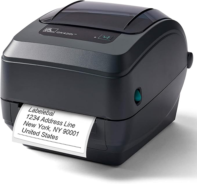 (6000 Labels 3-Proof 1" Core) Labelebal 12 Rolls 4" x 3" Direct Thermal Label (101mm x 76mm) Multipurpose Shipping Address Mailing Barcodes Stickers Compatible for Zebra & Rollo Desktop Label Printer