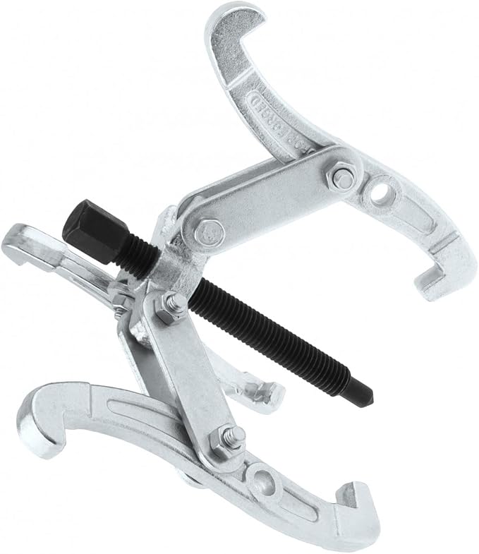 ChgImposs 4 Inch 3-Jaw Gear Puller, 2 Jaw 3 Jaw Puller for Pulley Gears Bearings and Flywheels, Heavy Duty Pulley Puller with Reversible Jaws, High Carbon Steel Removal Tool Bearing Puller Tool