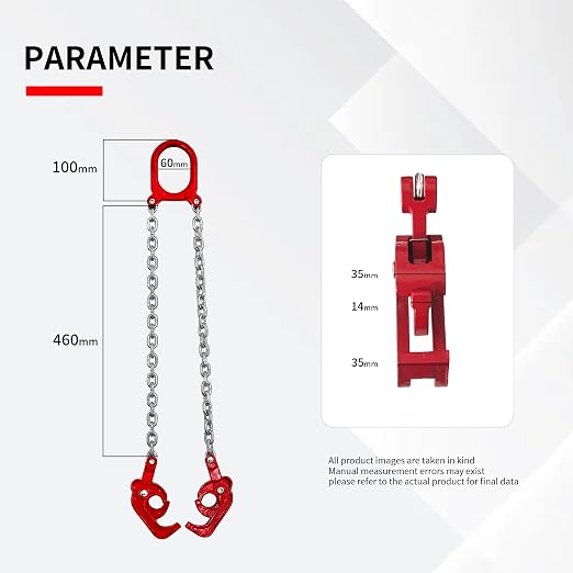 Oil Drum Lifting Clamp, 1 Ton Capacity, Heavy Duty Steel, for 55 Gallon Drums, Manual Drum Lifter and Handler, 2000 lbs