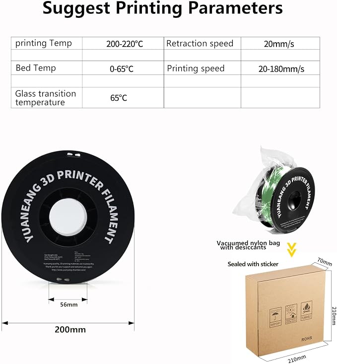 Crystal Orange-Green Gradient PLA Filament 1.75mm, 1kg Spool, Dual-Color Transition (Orange to Green), Semi-Transparent Crystal PLA, Smooth Color-Blending, ±0.03mm Precision, Easy Printing