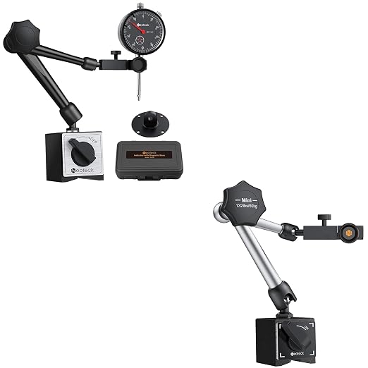 Neoteck 1" Dial Indicator Set + 132lbs/60kg Magnetic Base
