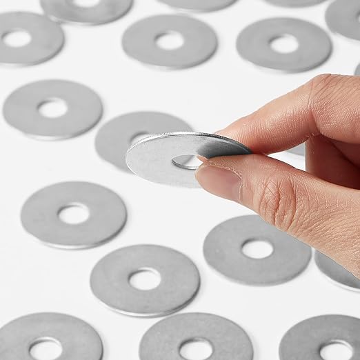 Hotop 50 Pieces Stainless Steel Fender Washers 18-8 Stainless Steel Flat Washer (1/2" X 2")