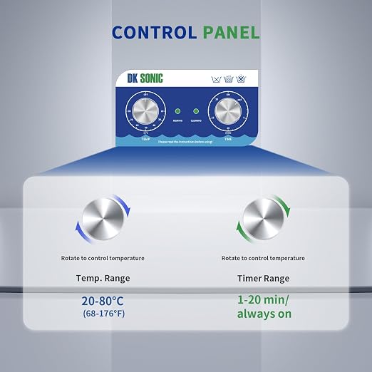 DK SONIC Ultrasonic Cleaner,10L 240W Sonic Cleaner with Heater&Mechanical Timer,Ultrasonic Carburetor Cleaner for Cleaning Gun,Engine,Carburetors,Chains(Include Basket)