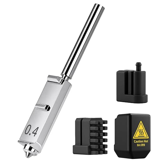 for Anycubic Kobra S1 Max Hardened Steel Nozzle,High Speed Quick-Swap Print Head Extruder Hotend with Silicone Cover and Nozzle Wiper Compatible with Anycubic Kobra S1 Max Combo 3D Printer-0.4MM