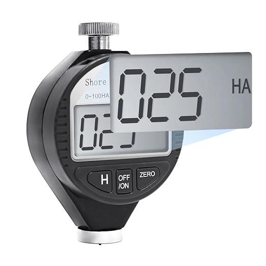 Durometer Tester Shore A Hardness Tester, Rubber Tire Durometer Gauge 0~100HA Digital Hardness Meter with Large LCD Display