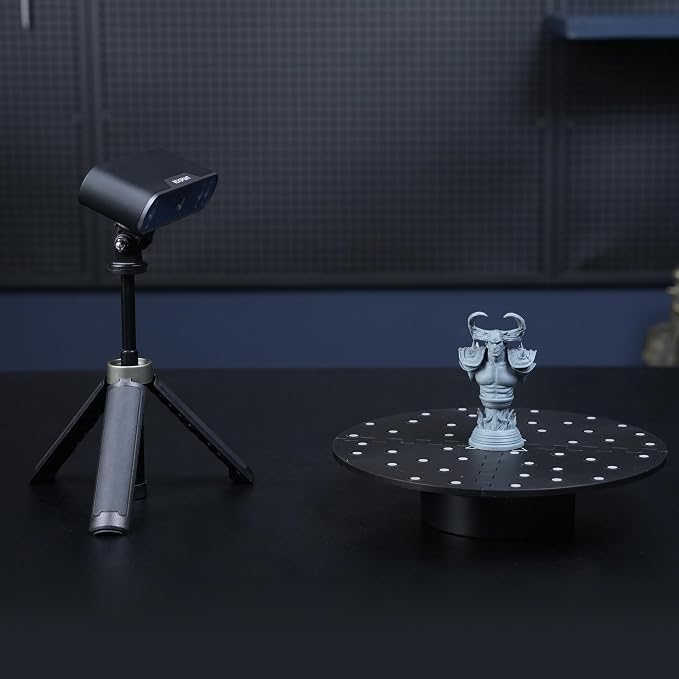 Revopoint Auto Turntable for 3D Scanners, Easy Scanning of Featureless and Small and Medium Objects, Equipped with Marked Top Cover