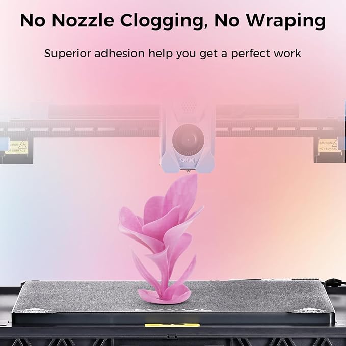 Comgrow 3D Printer Photosensitive Filament Single Color Light Change PLA 1kg (2.2 lbs) Spool 3D Printing Materials, Dimensional Accuracy +/- 0.03 mm, 1.75 mm, Light Change Purple