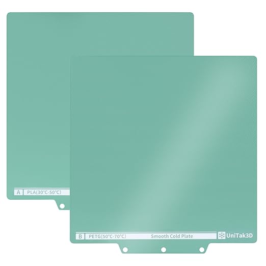 Energy-Saving AD5X/AD5M/AD5M Pro Cold Build Plate 235 * 235mm Double Sided Glossy+Matte Low-Temperature Strong-Adhesion Platform Compatible with Flashforge AD5X/Adventurer 5M/5M Pro 3D Printer-1PCS
