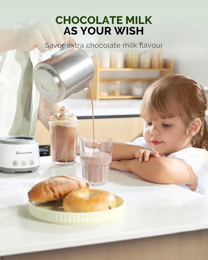 Maestri House Milk Frother, 4-in-1 DualFro 400 Electric Milk Steamer and Frother, 16.9OZ 600W Smart Touch Control Hot and Cold Foam Maker, Memory Function for Latte, Cappuccinos, Milk, Chocolate Milk