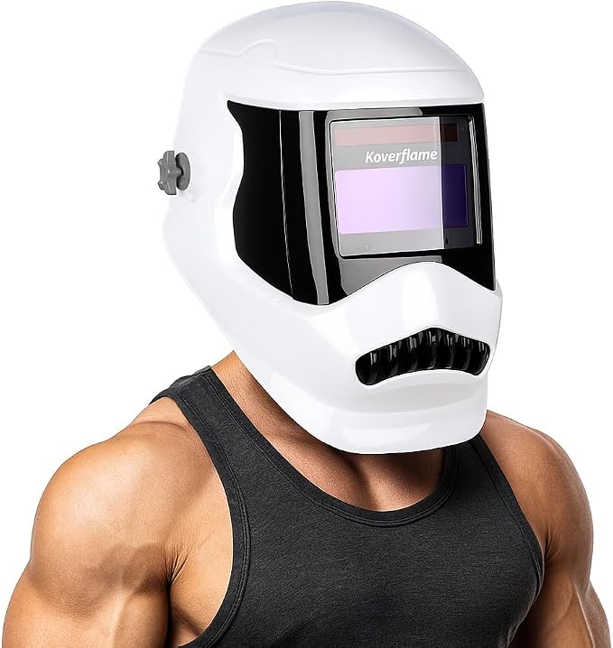Auto Darkening Welding Helmet: ANSI Z87.1 Certified - True Color Lens - Built for MIG TIG Stick Pros