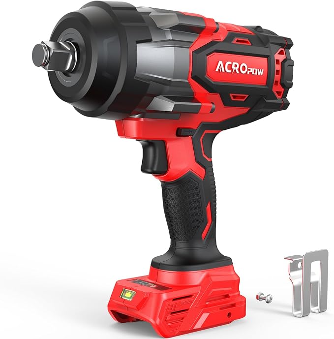 Cordless Impact Wrench 1/2" for Milwaukee 18V Battery | High Torque 1700FT-LBS Brushless Impact Driver, Auto-Stop Reverse, Variable Speed, Heavy Duty Impact Gun (Bare Tool)