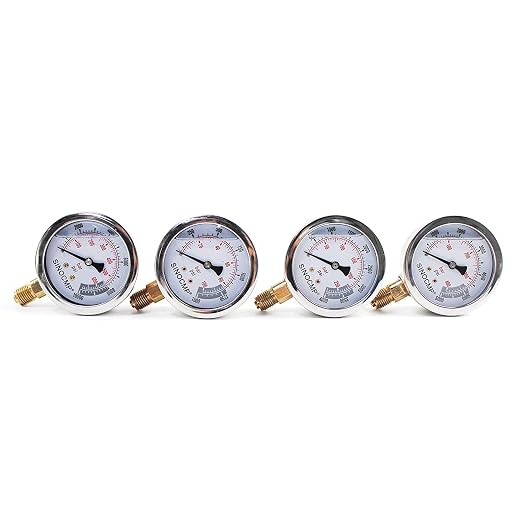 Hydraulic Pressure Test Kit 10Mpa/25Mpa/40Mpa/60Mpa 4 Pressure Gauges 10 Test Couplings 3 Test Hoses for Excavator Construction Machinery(with Sturdy Carrying Case Black)