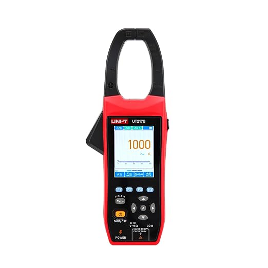 UNI-T UT217B Oscilloscope clamp Meter,1000VAC/DC Voltage Tester,5MS/s Sampling Rate,1MHz Bandwidth,20000 Counts TRMS Current clamp, Resistance,Capacitance,Continuity Test,with 2.8 inch LCD Display