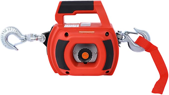 Drill Winch Hoist Portable Drill Winch 750 LB Capacity Handheld Drill Winch with 40 Foot Steel Wire for Lifting Dragging, Stretched Wire Fence, Log Handling