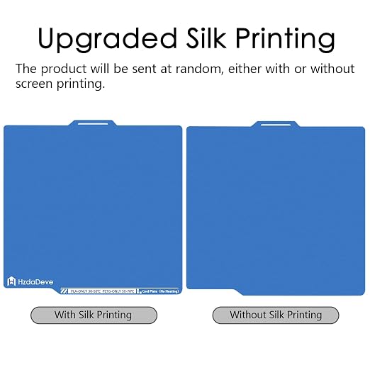 HzdaDeve Upgraded Cool Plate for Lab X2D/P2S/P1P/P1S/A1/X1C Low Temperature Cold Build Plate 257.5x257.5MM Double Sided Textured Board Sheet Bed PEI Platform for Bambu Lab Printer (No Heating/No Glue)
