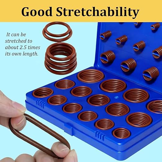 396 PCS SAE FKM Viton O Ring Assortment Kit, 30 Sizes Viton O-Ring Kit, Shore 75A Durometer, Metric O Ring Kit for Cylinders, Hydraulic, Automotive, Engine and Plumbing Repair