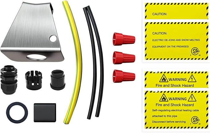 Power Connection Kit for Self-Regulating Heat Cable, CSA Certified for 120/240V Roof & Gutter De-Icing Heating Cable