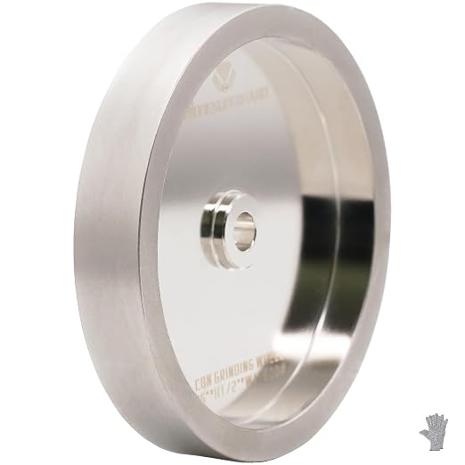 CBN Grinding Wheel 6 Inch 600 Grit, 1" Wide, 1/2" Arbor, for HSS Tools, Lathe Chisels & Woodturning Tools, Fits 6-Inch Bench Grinders(600 Grit)