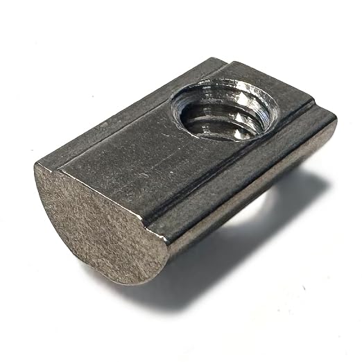 15 Series 1/4"-20 Stainless Steel Self-Aligning Roll-in T-Nuts with Ball Spring (25-Pack) – 8020-Compatible T Slot Hardware for Aluminum Extrusion