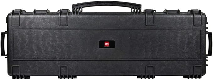Monoprice Weatherproof Hard Case - 47 x 16 x 6 Inches, With Wheels and Customizable Foam, Shockproof, IP67, Ultraviolet And Impact Resistant Material, Black - Pure Outdoor Collection