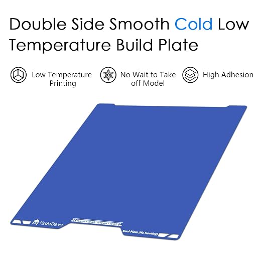 HzdaDeve Upgraded Cool Plate for H2D Combo/H2S Combo Low Temperature Cold Build Plate 355x346.5MM Double Sided Smooth Board Sheet Bed PEI Platform for Bambu Lab 3D Printer (No Heating/No Glue)