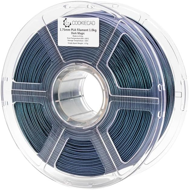 Cookiecad PLA Filament 1.75mm 1kg Iridescent Glitter 3D Printer Filament - Dark Magic Elixir PLA