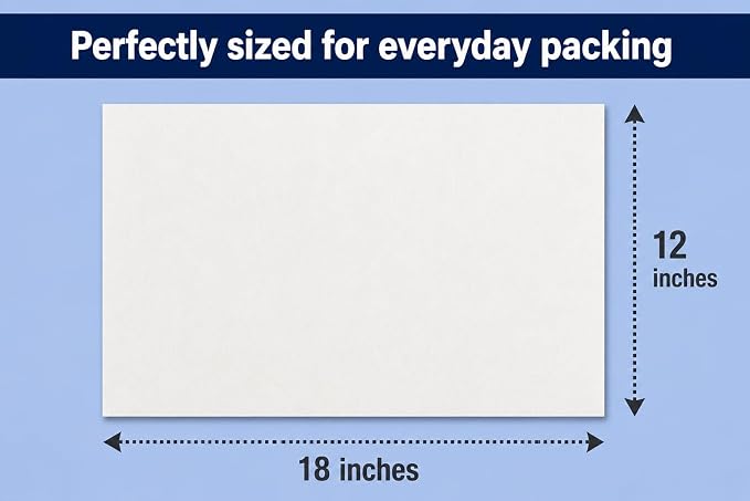 BOX USA Packing Paper Sheets 12" x 18" (3300 Sheets) - Newsprint Paper for Shipping, Storage and Moving Supplies, White