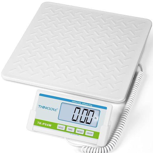 THINKSCALE Medical Grade Floor Scale 440lbs –10g High Precision (0.02lb)–Extra Large Backlit Display–Portable Body Weight Scale for Home, Hospital, Physician, Gym & Bariatric Use– KG/LB