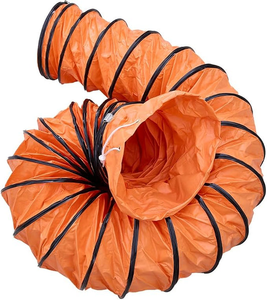 33FT Ducting Hose PVC Flexible Duct Hosing with Adjustable Rope for 12inch Utility Blower Ventilation Fan Exhaust Fan (12inx33ft)