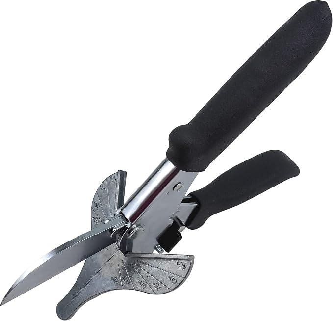 JAVIKA Multi Angle Miter Cutter, Wiring Duct Miter Shears Cutting for 45 To 120 Degree Angular Scissor Soft Wood, Plastic, PVC, Rubber Materials Moulding and Trim, Chamfer and Quarter Round Cutters