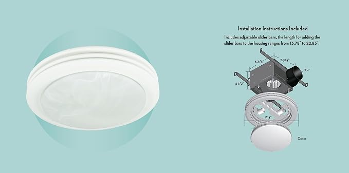 Good Housekeeping Yorkshire (90052) Decorative 80 CFM 2.5 Sones Bathroom Ventilation Exhaust Fan, Satin White