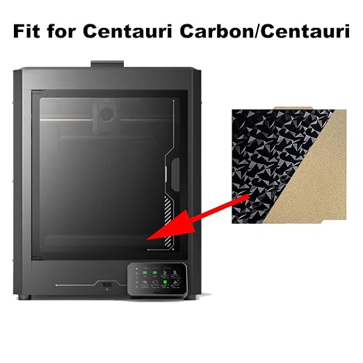 for CC2/Centauri Carbon/Centauri 3D Printer Build Plate Double Sided Smooth PEO and Textured PEI Sheet 271x260mm Flexible Removable Spring Steel Heated Printing Bed Platform Mat