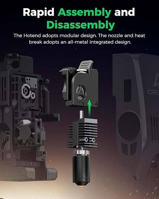 Creality Official K2 Pro Ceramic Heating Block Hotend Kit, Upgraded Larger Cavity, with Quick-swap Nozzle Kit, Supports 350°C High Temperature Extruder Hotend Kit for 3D Printers K2 Pro Combo