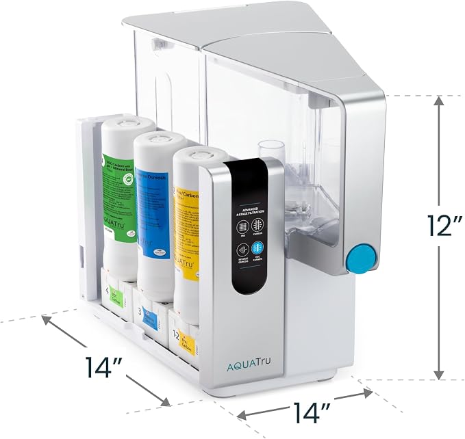 AquaTru One-Year Classic Filter Combo Pack – Includes 1 Pre/Carbon Filter (Stages 1–2) & 1 VOC Carbon Filter (Stage 4) – Compatible with AquaTru Classic Water Purifiers