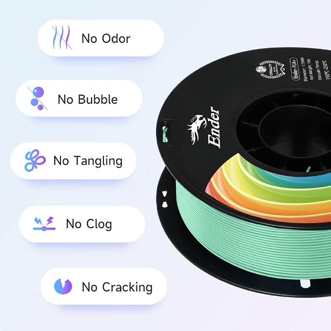 Creality 3D Printer Filament, PLA Plus Filament 1.75mm Jade Green, PLA Pro Toughness Upgraded Dimensional Accuracy +/- 0.03mm, 1KG Spool(2.2lbs) Ender PLA+ Filament for Most 3D Printer