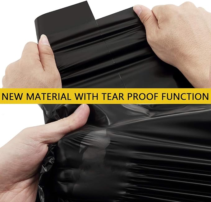 UCGOU Poly Mailers 19x24 Inch Black 50 Pack Extra Large Shipping Bags Strong Thick Mailing Envelopes Self Seal Adhesive Waterproof and Tear Proof Boutique Postal for Clothing Quilt and More