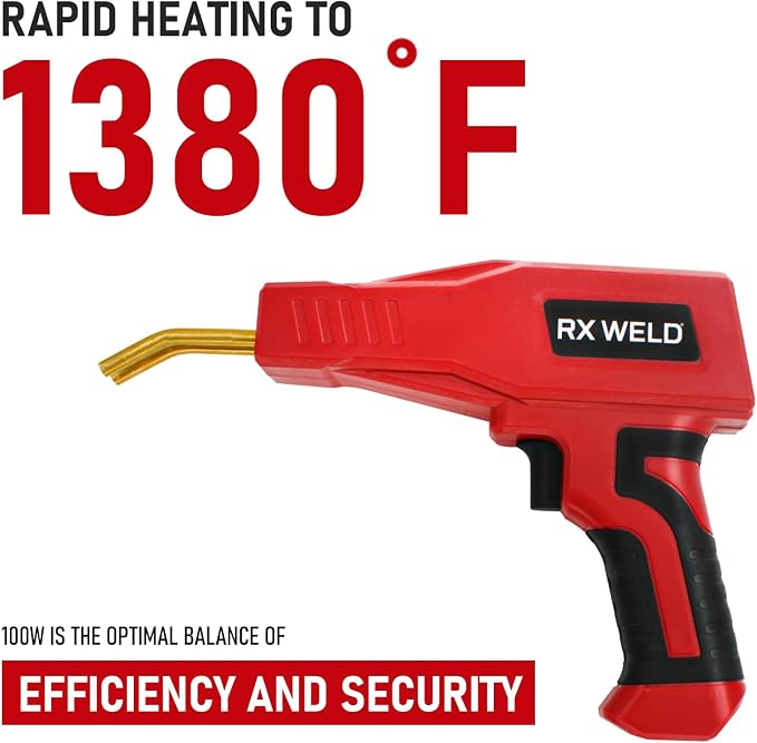 RX WELD 2-in-1 Plastic Welder, 1000PCS Hot Stapler Repair Kit | Soldering Iron, Repair for Automotive Car Bumper DIY, Patent Number D1052628