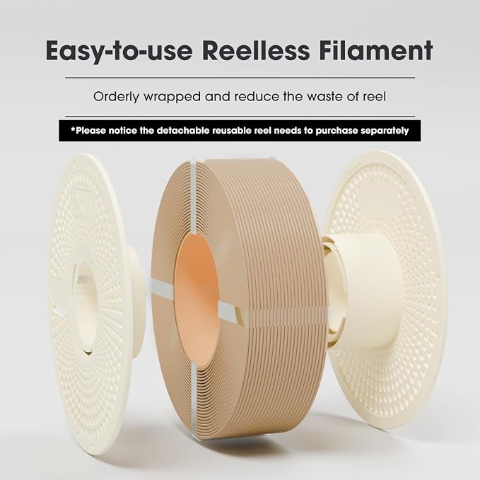 eSUN PLA+ Refilament 1.75mm, 3D Printer Refill PLA Plus, Dimensional Accuracy +/- 0.03mm, 1KG Spoolless 3D Printing Filament for 3D Printers, Cold White