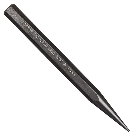 Mayhew Pro 20004 1/16-Inch Black Oxide Solid Punch