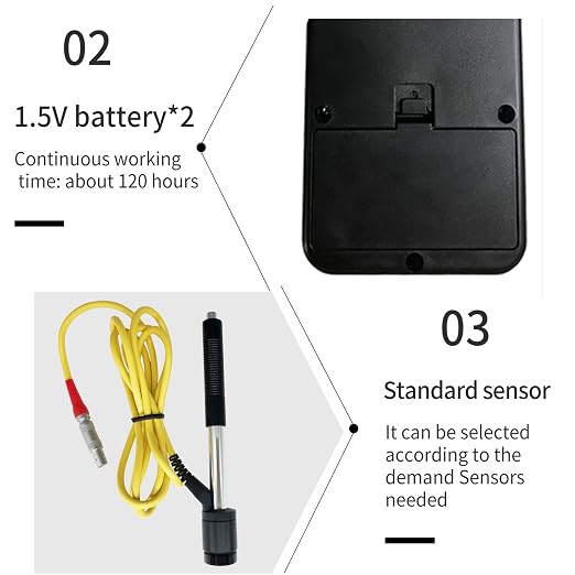 7 in 1 Portable Metal Leeb Hardness Tester with D Sensor & Standard Block,Hardness Meter Durometer for Stainless Steel,Alloy,Copper,10 Materials,HL HB HV HRC HRB HRA 170-960HLD Hardness Test Kit