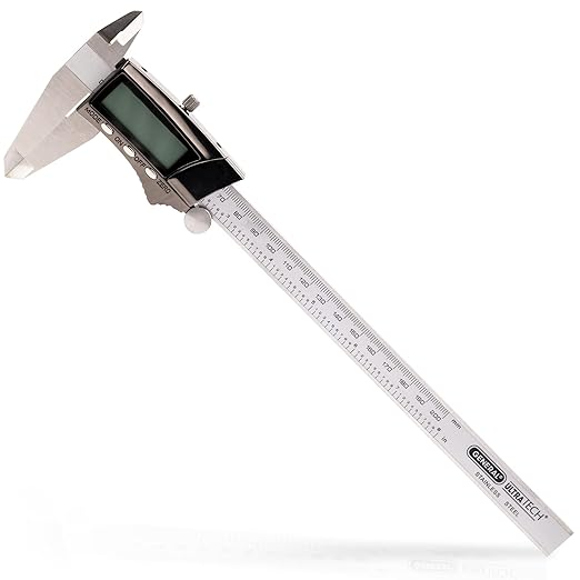 General Tools Digital Caliper #147 - 6" Precision Measuring Tool - Stainless Steel Ruler