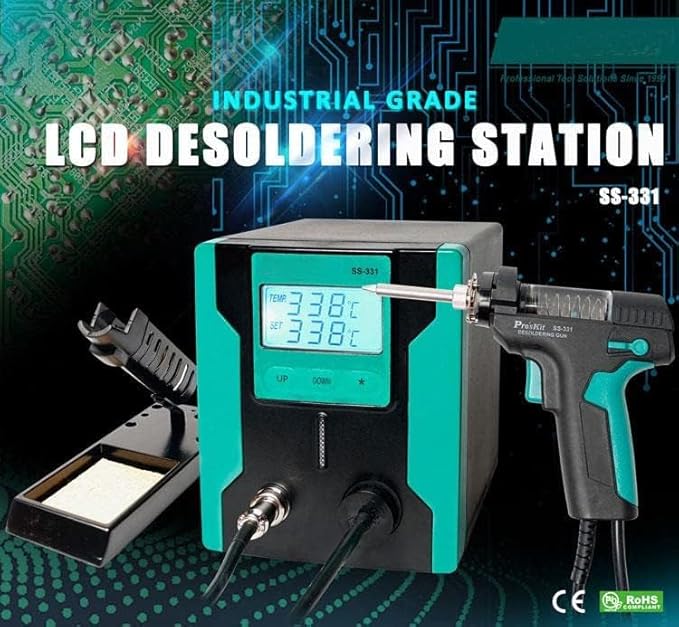SS-331 Electric Solder Suction Gun LCD Electric Desoldering Gun Anti-static 90W High Power Strong solder sucker Suction SS-331H Desoldering Station