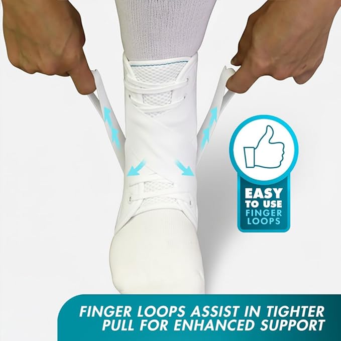 Med Spec ASO Speed Lacer – Ankle Brace for Sprained Ankle and Peroneal Tendonitis, Orthopedic Ankle Support for Men, Women, Adults, Teens and Kids, Sports Injury Recovery
