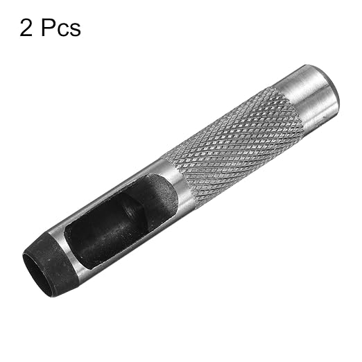 HARFINGTON 2pcs Leather Round Hole Punch, 13mm Hollow Hole Puncher Cutter Carbon Steel Circle Hole Punching Cutting Tool for Belt/DIY Leather Craft