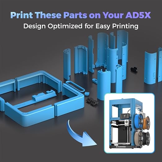 Flashforge Enclosure Accessory Set for AD5X, DIY Enclosure Kit with Plates and Screws to Unlock the ABS/ASA/PC Printing