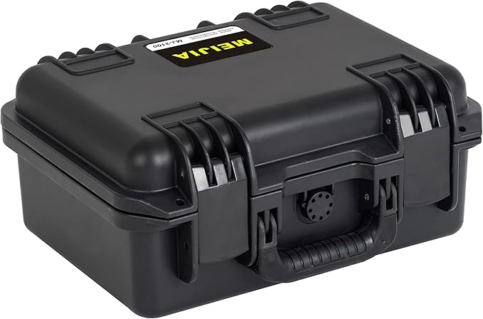 MEIJIA Premium Waterproof Hard Camera Case,Hard Case with customizable fit foam,Full Protection with Light&Convenient Design,Elegant Black (14.21"X11.42"X6.50")