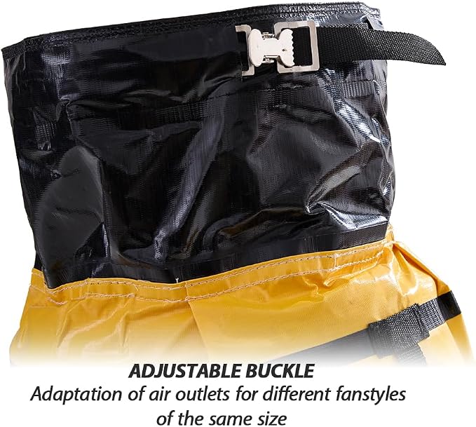 16ft PVC Flexible Ducting Hose Retracts Into Self-Contained Carry Bag, 12Inch Flame Retardant HVAC Ducting with Adjustable Belt for Ventilation & Exhaust (12inch x 16ft w/bag)