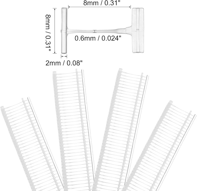 uxcell 5000pcs Standard Tagging Gun Fasteners 8mm Tagging Barbs Pins PP Plastic Tag for Price Tagging Gun, Clothing Tags Gun Attachments for Clothes Bag Fabric, Clear