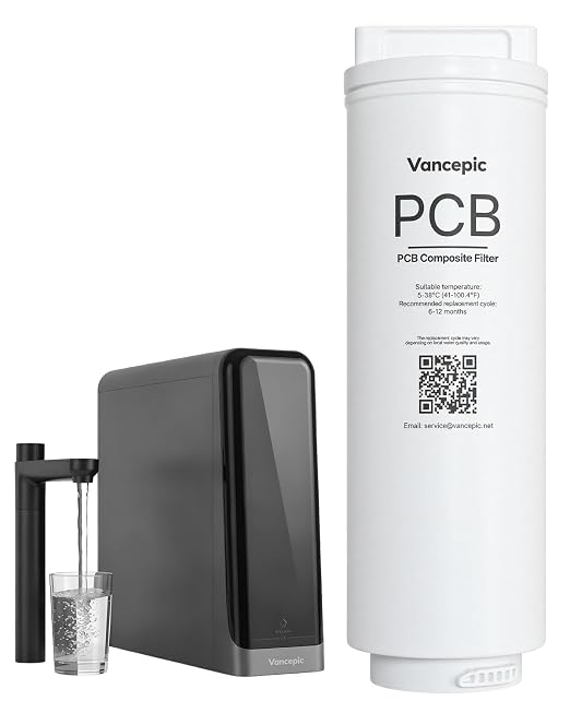 Vancepic PCB Composite Filter Replacement, Compatible with V-Series (QR600/QR800) Water Purifiers, 8-Month Lifespan, 3s Quick-Change, No Tools Needed